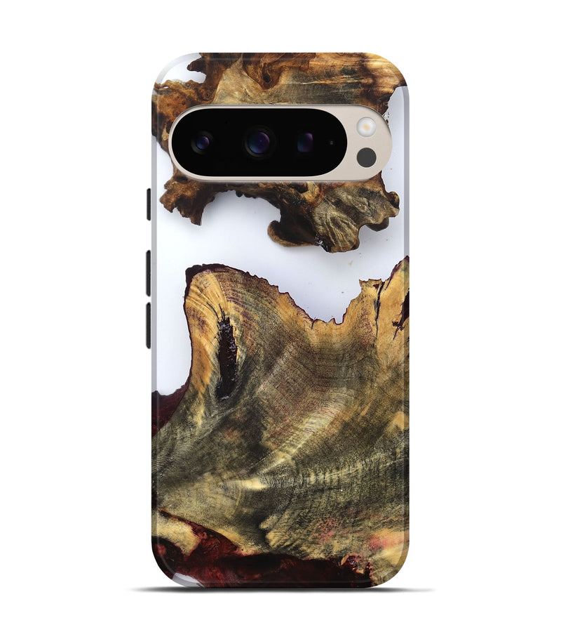 Pixel 9 Pro Wood Live Edge Phone Case - Carey (Clear, 832849)