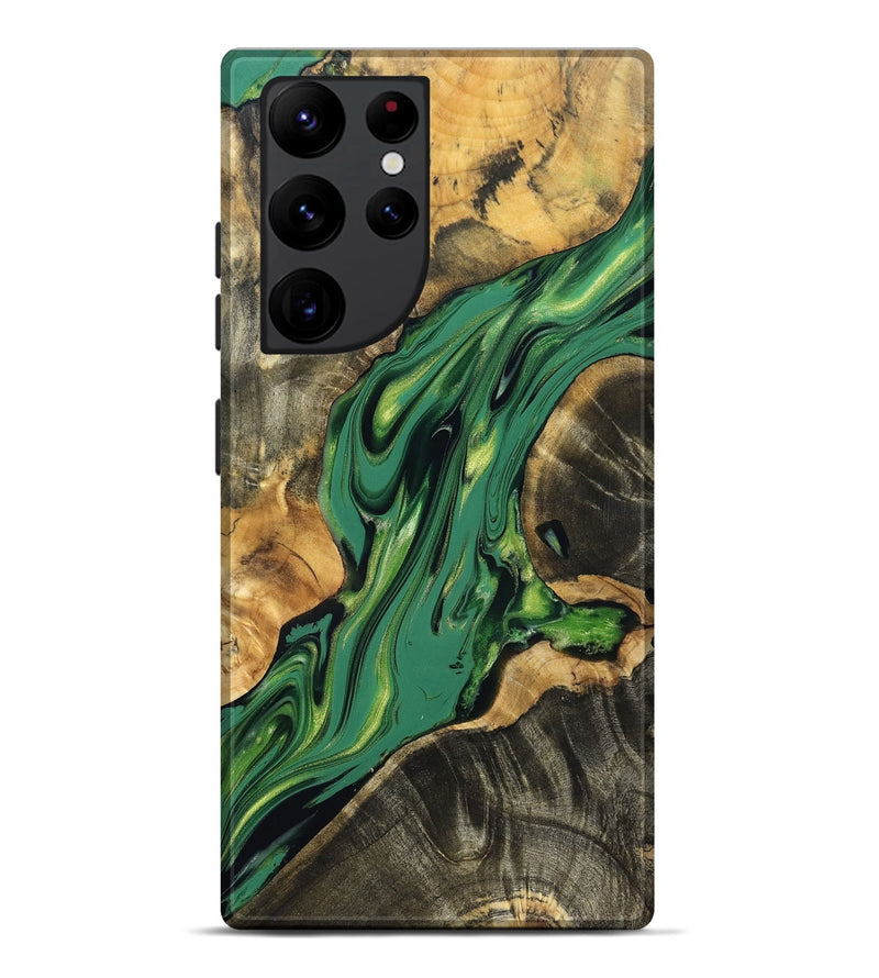 Galaxy S22 Ultra Wood Live Edge Phone Case - Jalisa (Green, 832850)