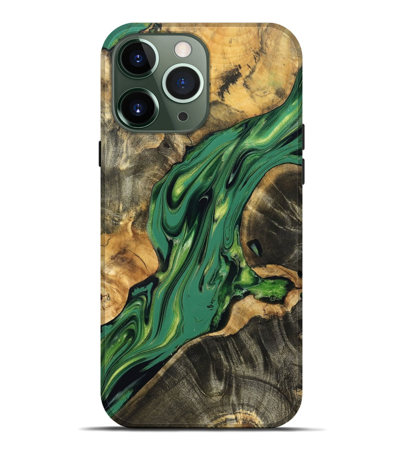 iPhone 13 Pro Max Wood Live Edge Phone Case - Jalisa (Green, 832850)