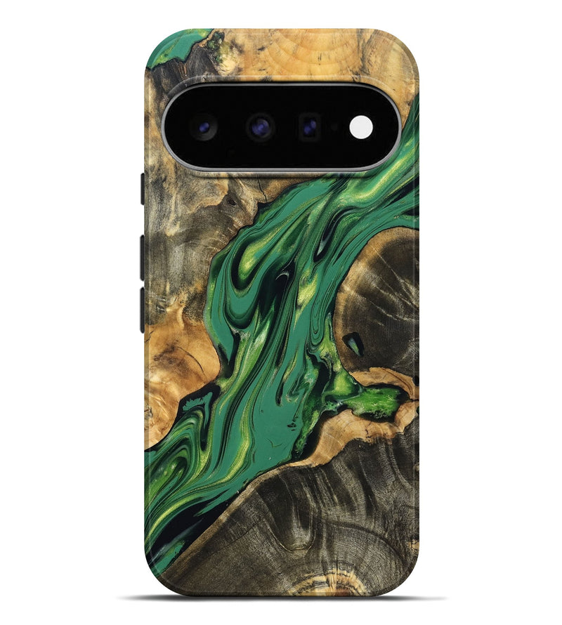 Pixel 11 Pro XL Wood Live Edge Phone Case - Jalisa (Green, 832850)