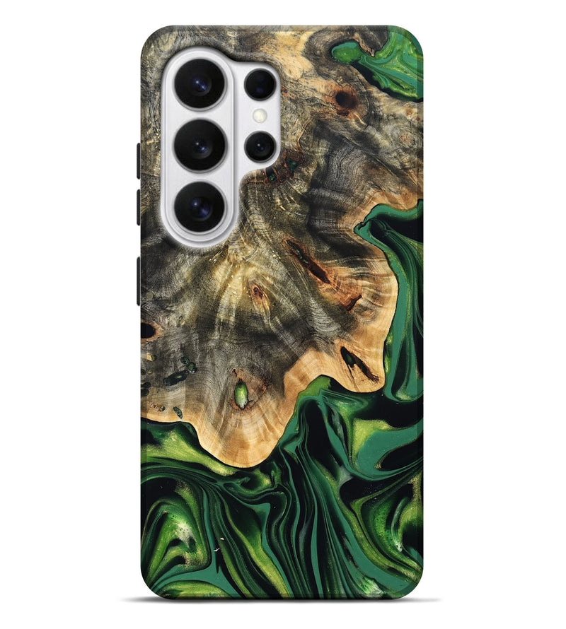 Galaxy S26 Ultra Wood Live Edge Phone Case - Lilian (Green, 832851)
