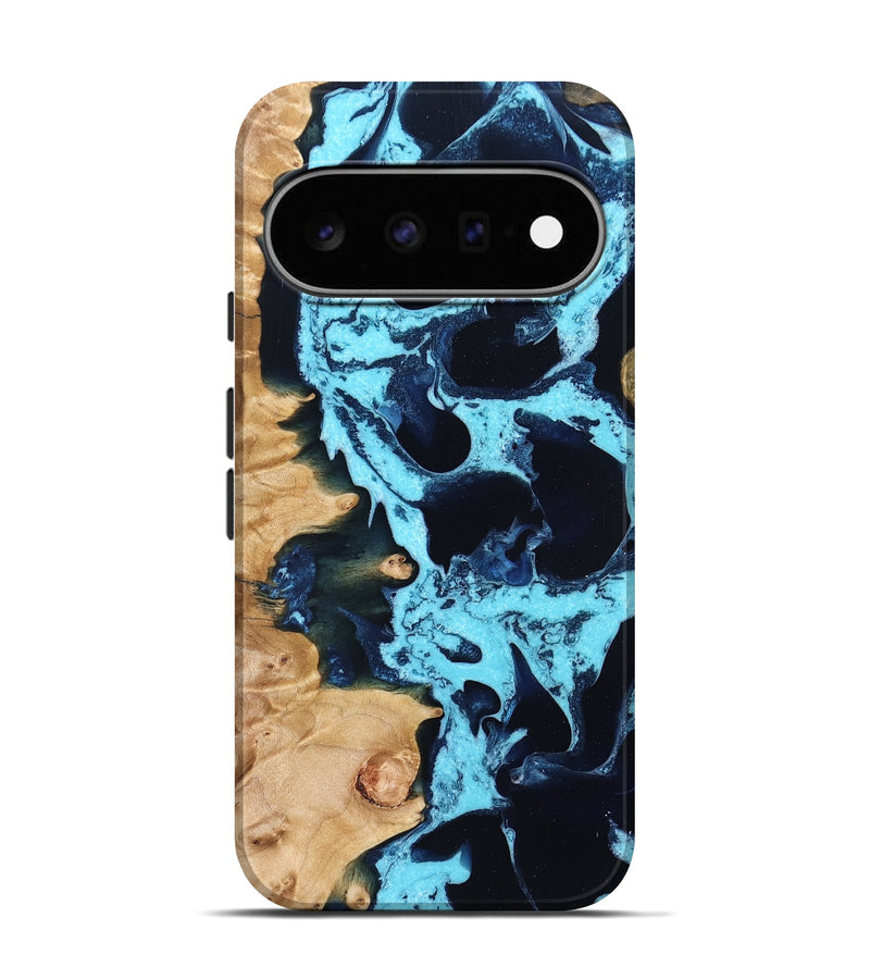 Pixel 11 Pro Wood Live Edge Phone Case - Xyla (Blue, 832859)