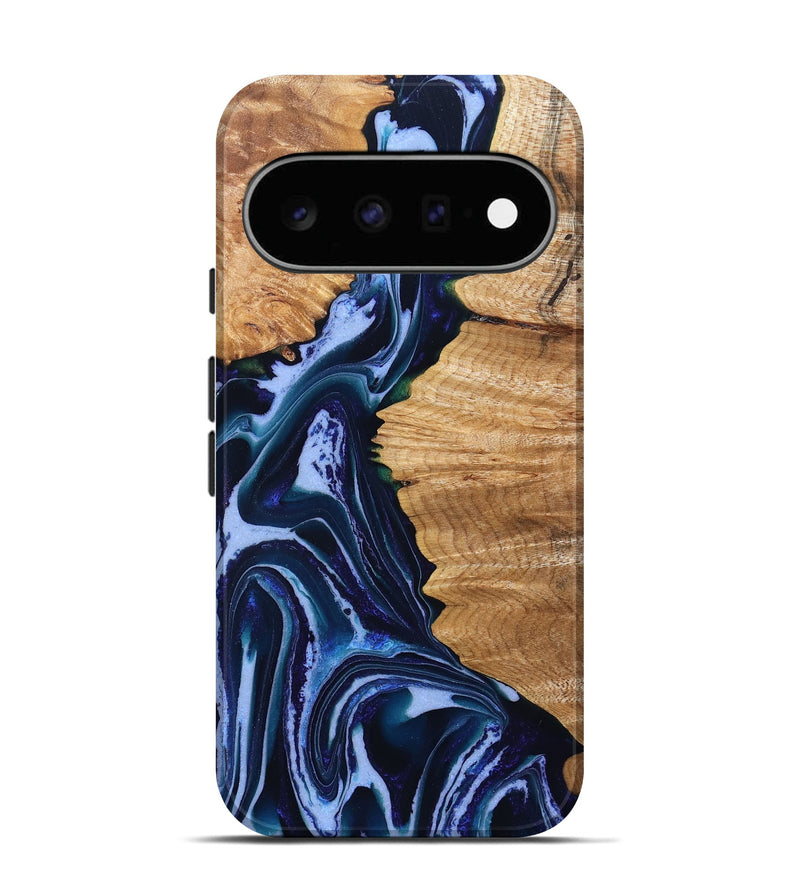 Pixel 11 Wood Live Edge Phone Case - Mitzi (Blue, 832863)