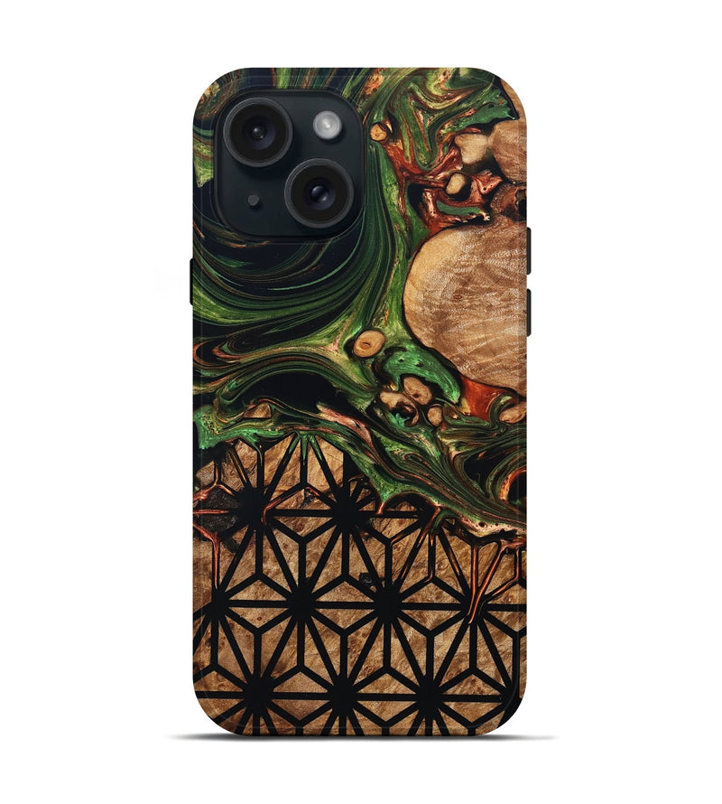 iPhone 15 Wood Live Edge Phone Case - Thad (Pattern, 832869)