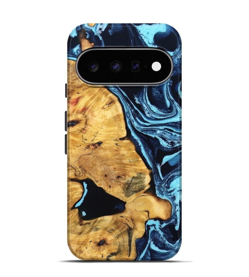 Pixel 11 Pro Wood Live Edge Phone Case - Baby (Blue, 832871)