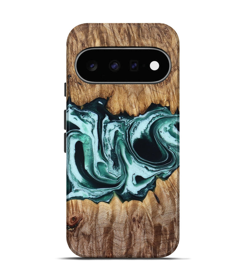 Pixel 11 Wood Live Edge Phone Case - Mayme (Green, 832872)
