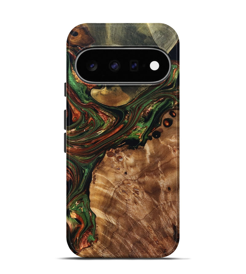 Pixel 11 Pro Wood Live Edge Phone Case - Ernie (Green, 832873)