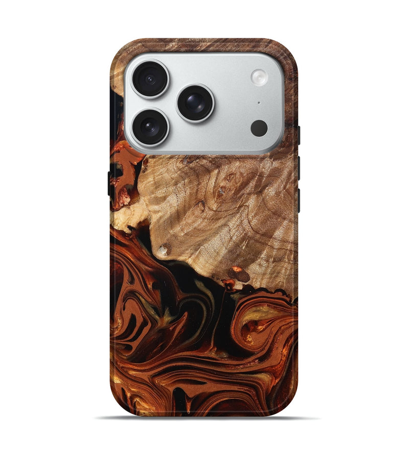 iPhone 18 Pro Wood Live Edge Phone Case - Alvah (Red, 832875)