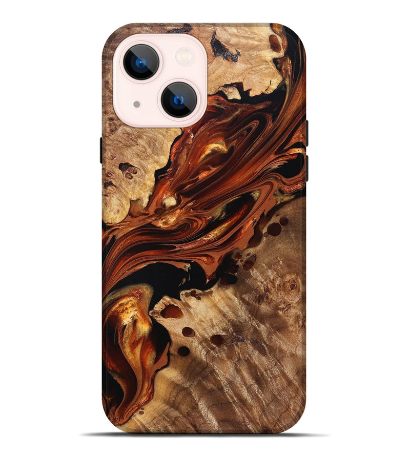 iPhone 14 Plus Wood Live Edge Phone Case - Nolan (Red, 832876)
