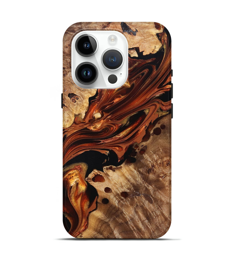 iPhone 15 Pro Wood Live Edge Phone Case - Nolan (Red, 832876)