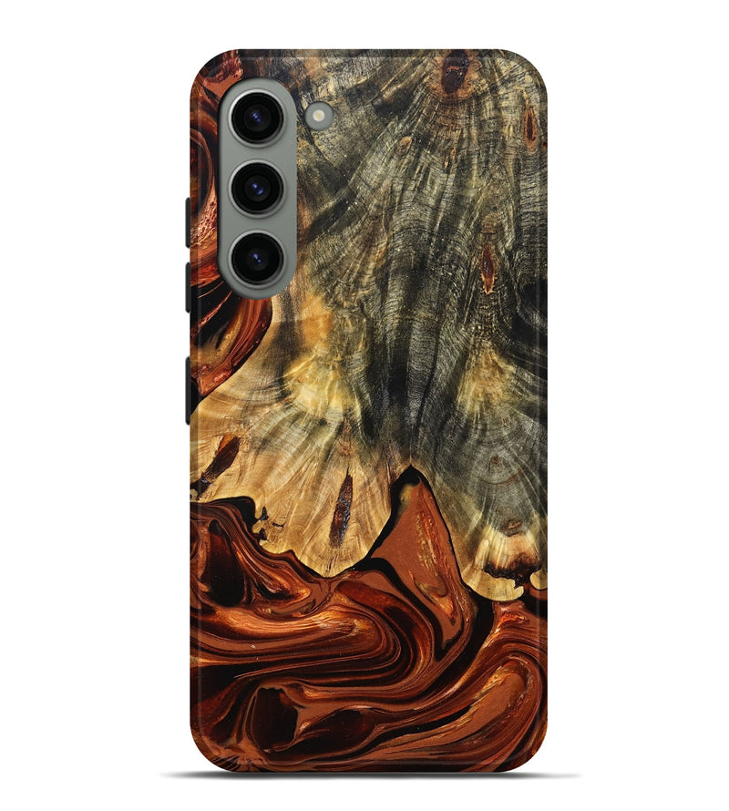 Galaxy S23 Plus Wood Live Edge Phone Case - Alfreda (Red, 832877)