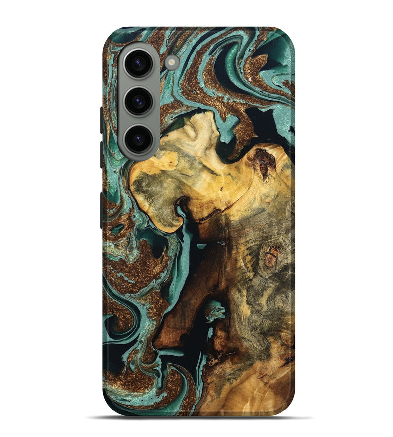 Galaxy S23 Plus Wood Live Edge Phone Case - Chace (Green, 832879)