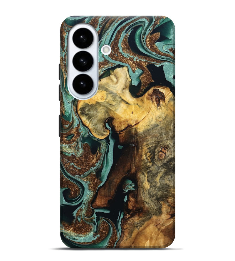 Galaxy S26 Plus Wood Live Edge Phone Case - Chace (Green, 832879)