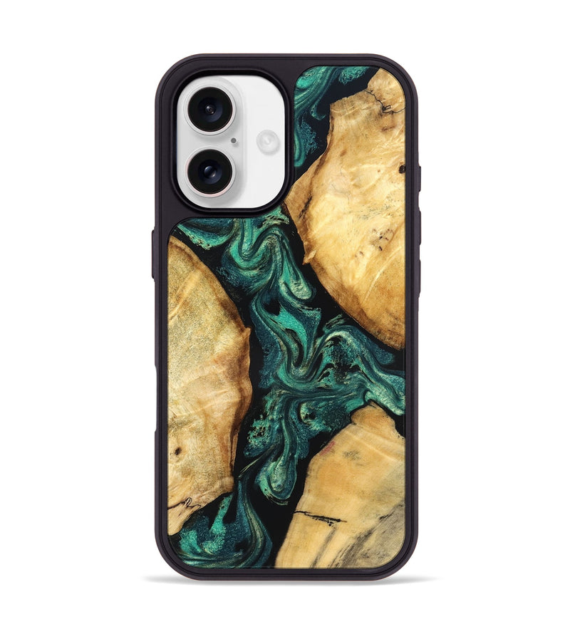 iPhone 17 Wood Phone Case - Charles (Green, 832884)