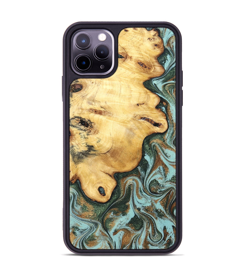 iPhone 11 Pro Max Wood Phone Case - Guido (Green, 832885)