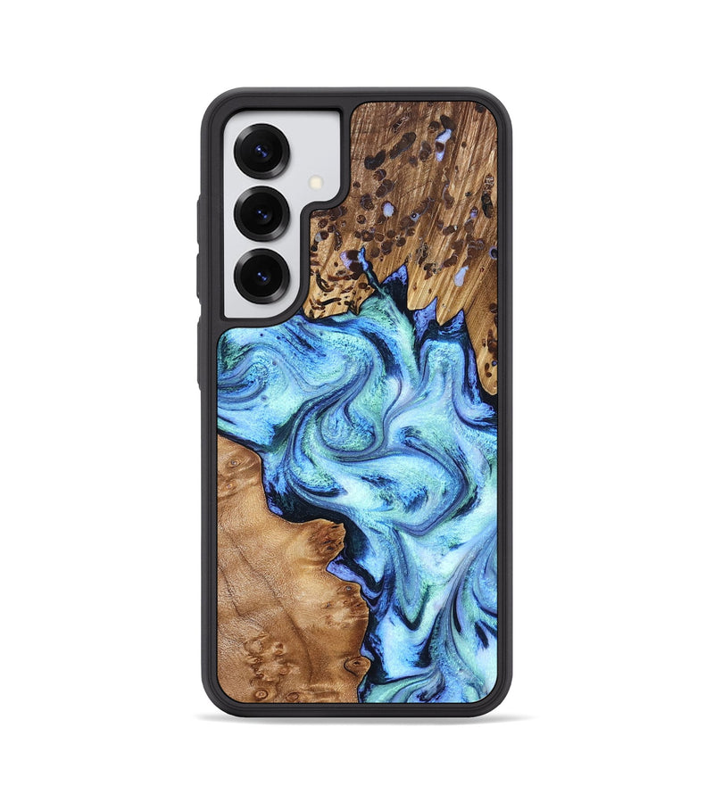 Galaxy S25 Wood Phone Case - Dorene (Blue, 832887)
