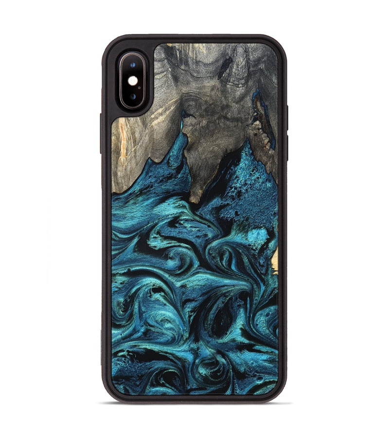 iPhone Xs Max Wood Phone Case - Elma (Blue, 832888)