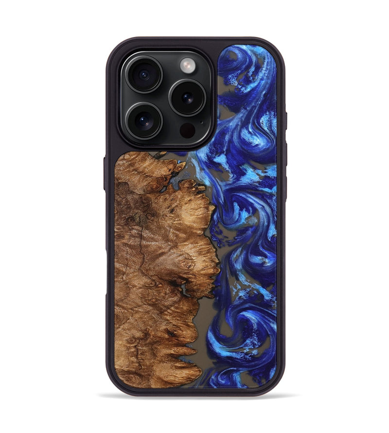 iPhone 16 Pro Wood Phone Case - Keenan (Blue, 832889)