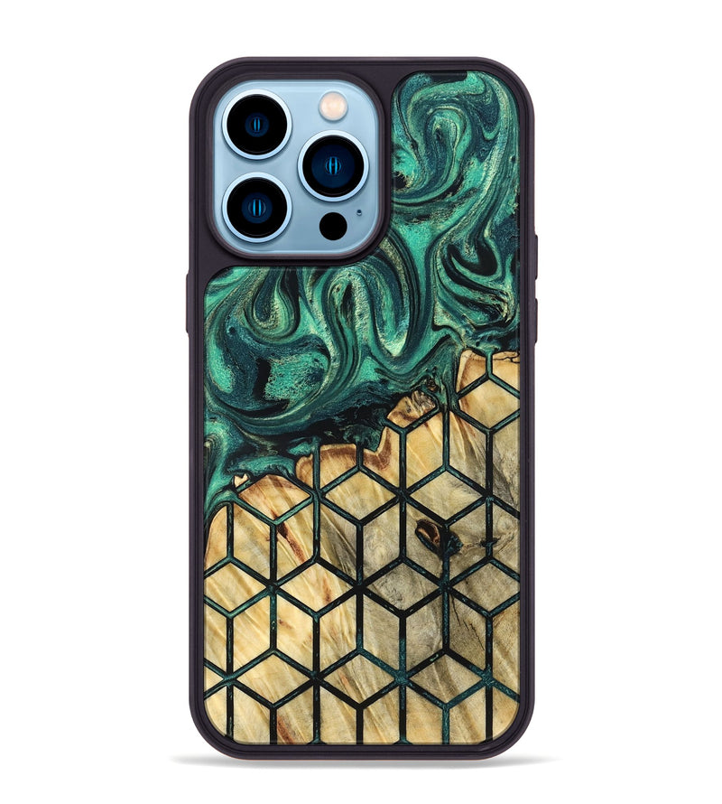 iPhone 14 Pro Max Wood Phone Case - Yasmine (Pattern, 832897)