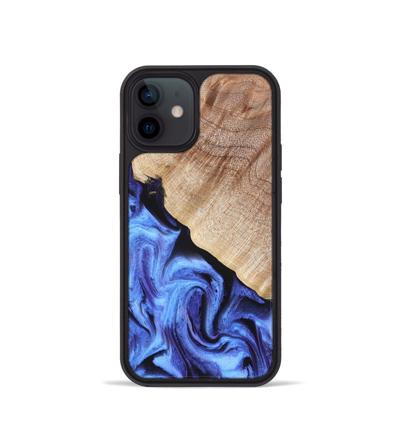 iPhone 12 mini Wood Phone Case - Winona (Blue, 832903)