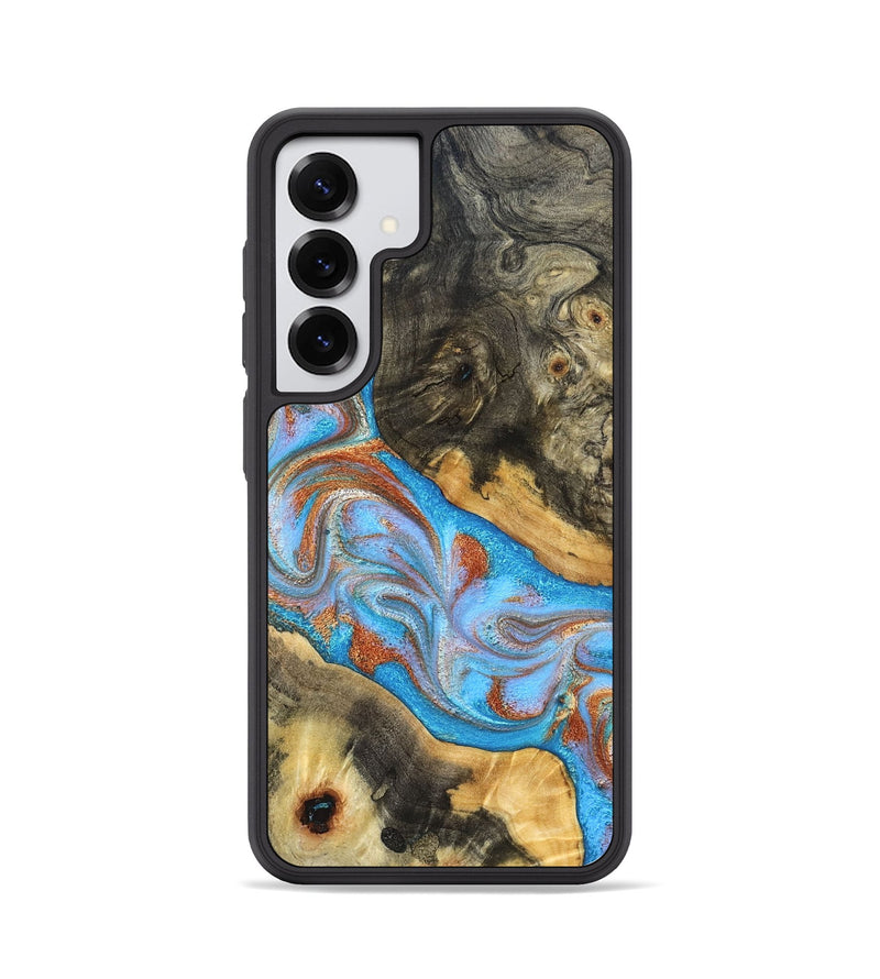 Galaxy S25 Wood Phone Case - Ryne (Teal & Gold, 832915)
