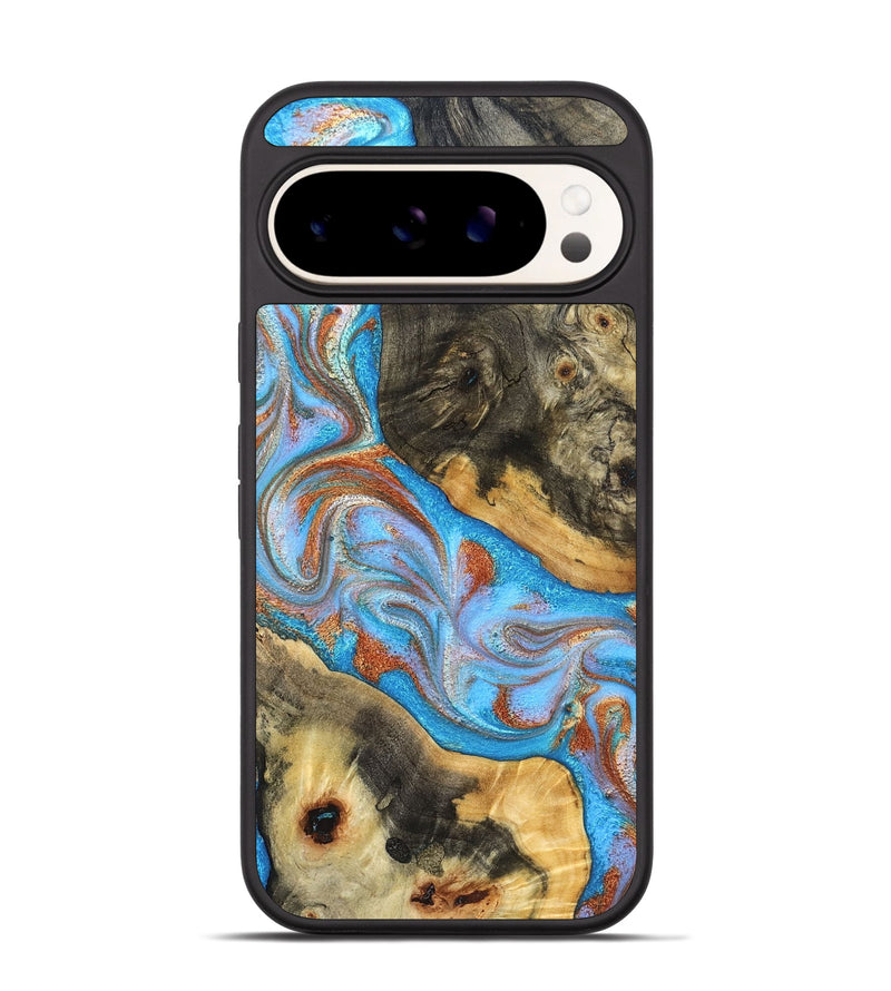 Pixel 9 Pro Wood Phone Case - Ryne (Teal & Gold, 832915)