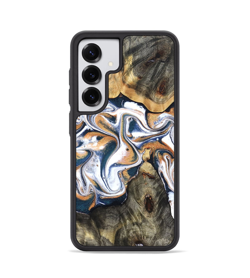 Galaxy S25 Wood Phone Case - Sage (Teal & Gold, 832917)