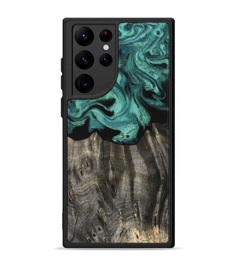 Galaxy S22 Ultra Wood Phone Case - Carmela (Green, 832921)