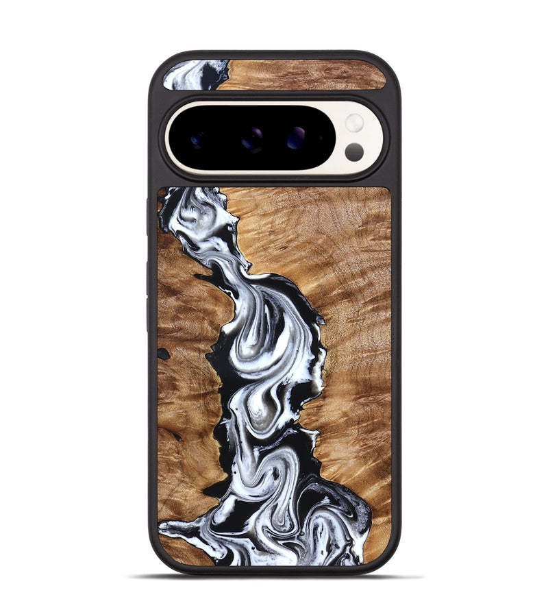 Pixel 9 Wood Phone Case - Kailani (Black & White, 832935)