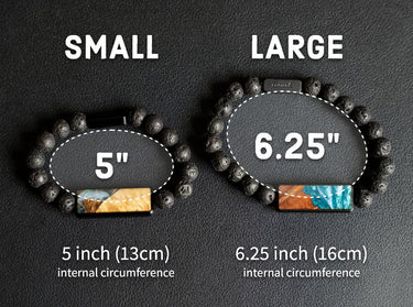 Lava Bracelet Size Options Large and Small