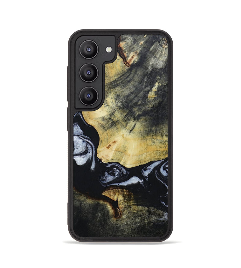 Galaxy S23 Wood+Resin Phone Case - Andre (Black & White, 648716)