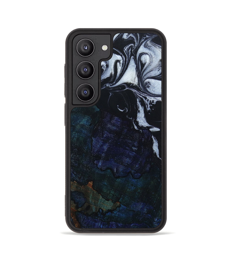 Galaxy S23 Wood+Resin Phone Case - Emiliano (Black & White, 648726)