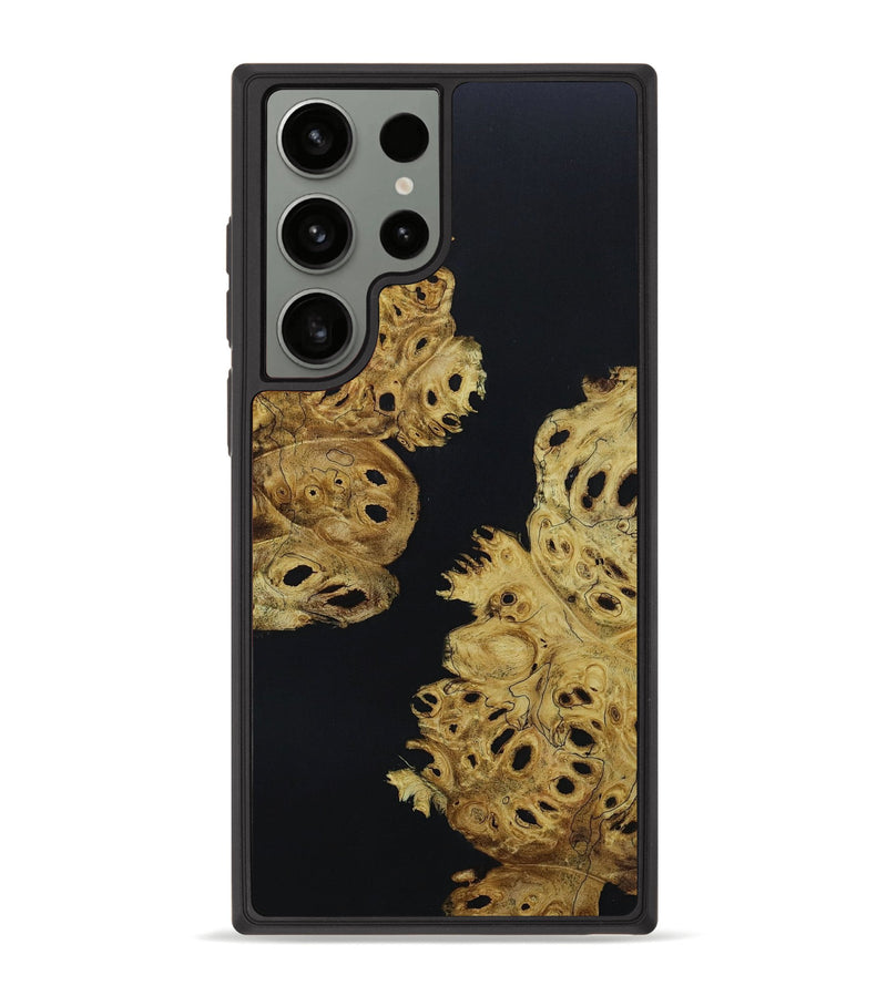 Galaxy S23 Ultra Wood+Resin Phone Case - Veronica (Black & White, 648736)