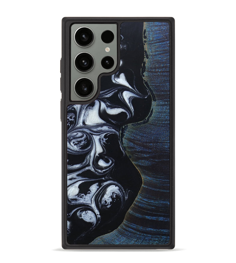 Galaxy S23 Ultra Wood+Resin Phone Case - Kaitlin (Black & White, 648737)