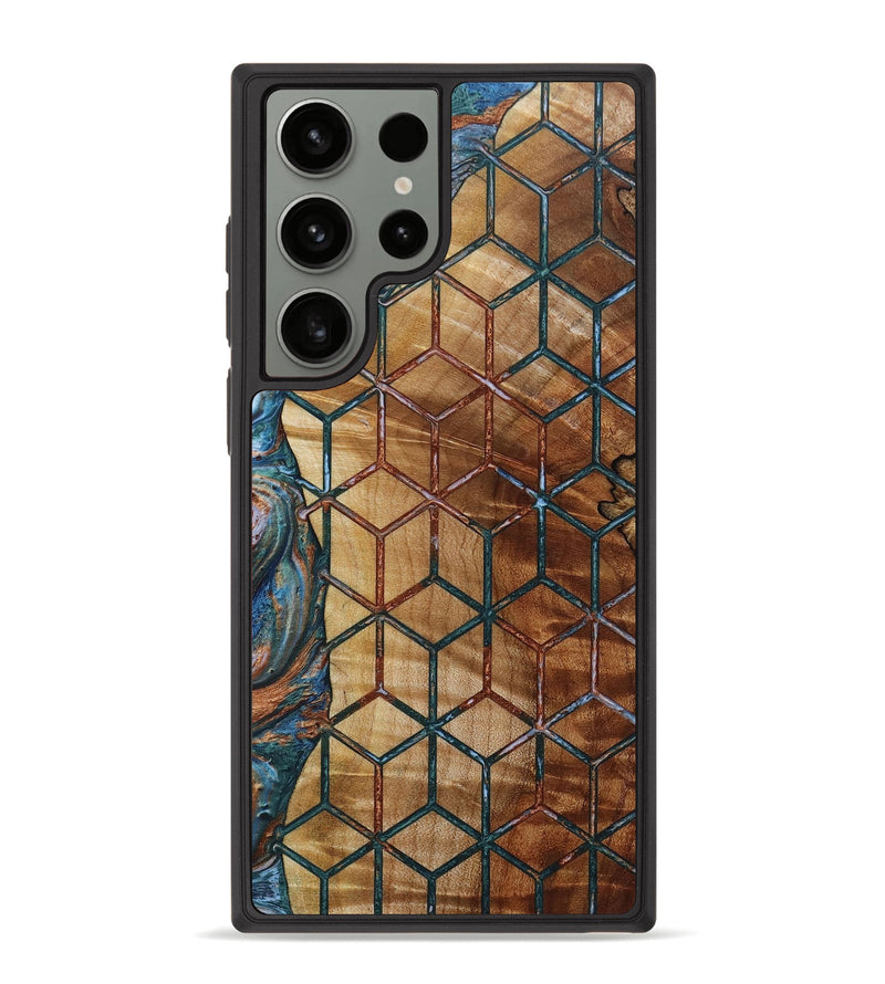 Galaxy S23 Ultra Wood+Resin Phone Case - Teagan (Pattern, 648744)