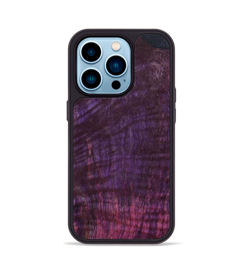 iPhone 14 Pro Wood+Resin Phone Case - Todd (Wood Burl, 648781)