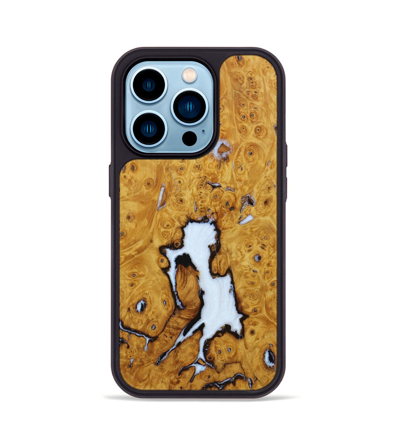 iPhone 14 Pro Wood+Resin Phone Case - Rickey (Wood Burl, 648786)