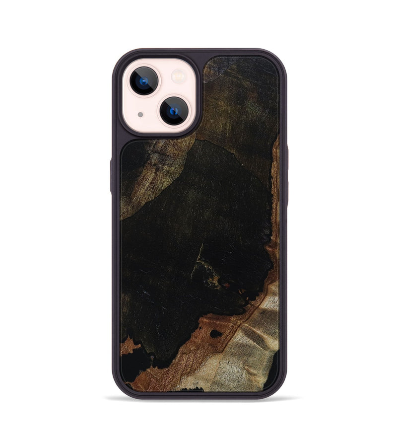 iPhone 14 Wood+Resin Phone Case - Selena (Wood Burl, 648795)