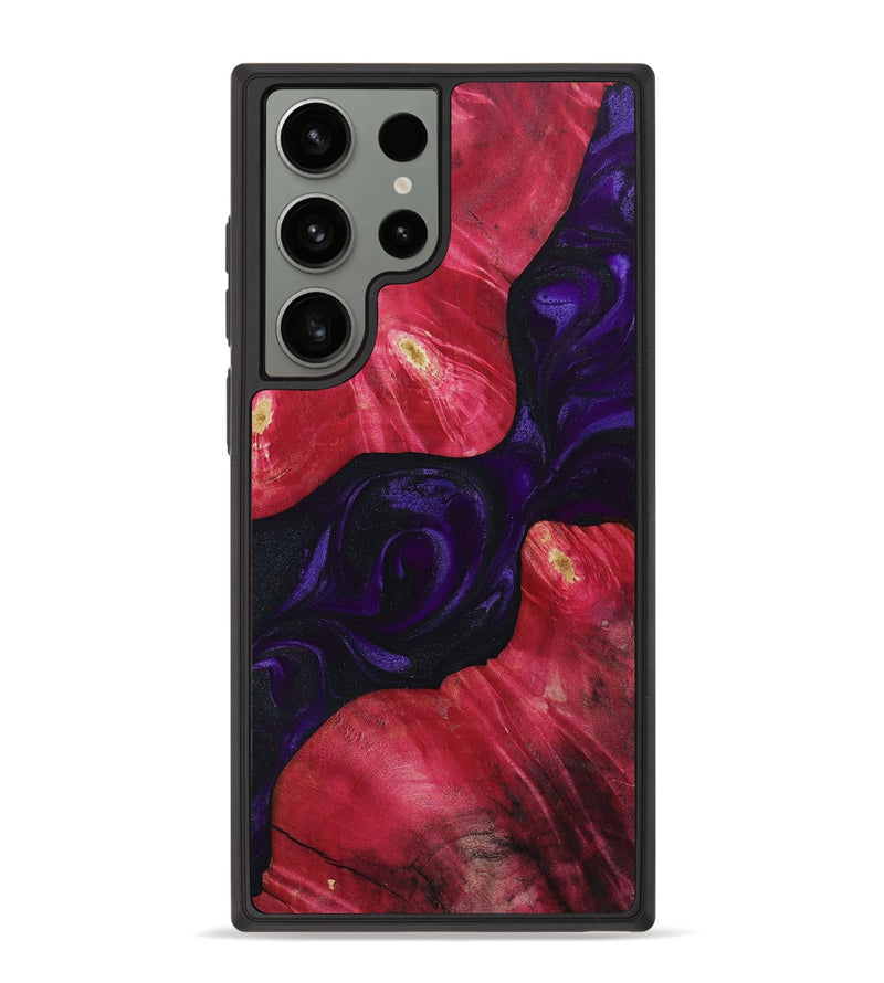 Galaxy S23 Ultra Wood+Resin Phone Case - Bruce (Purple, 648879)