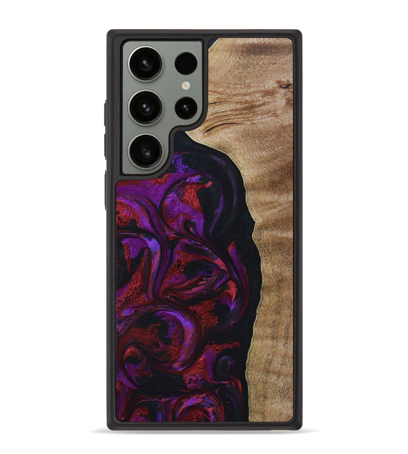 Galaxy S23 Ultra Wood+Resin Phone Case - Cristian (Red, 648902)