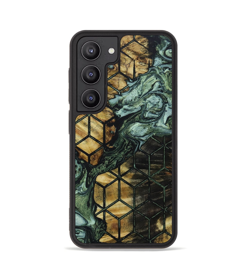 Galaxy S23 Wood+Resin Phone Case - Jewel (Pattern, 648907)