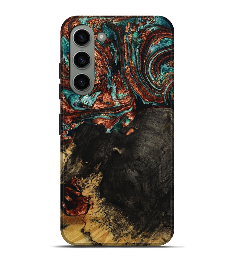 Galaxy S23 Plus Wood+Resin Live Edge Phone Case - Tucker (Green, 648975)