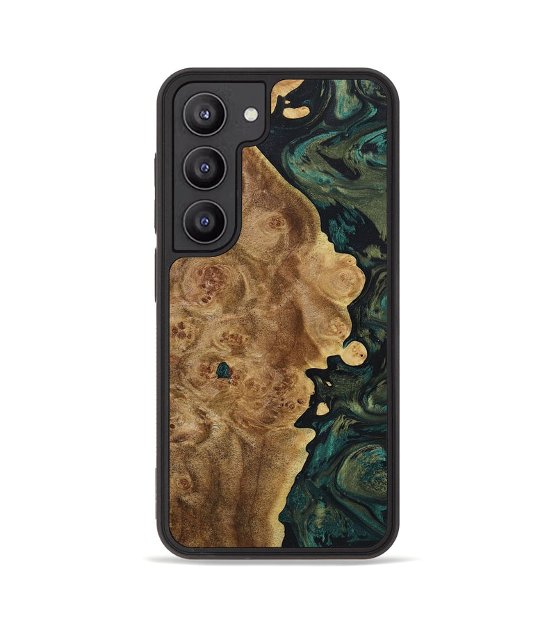 Galaxy S23 Wood+Resin Phone Case - Charity (Green, 649034)