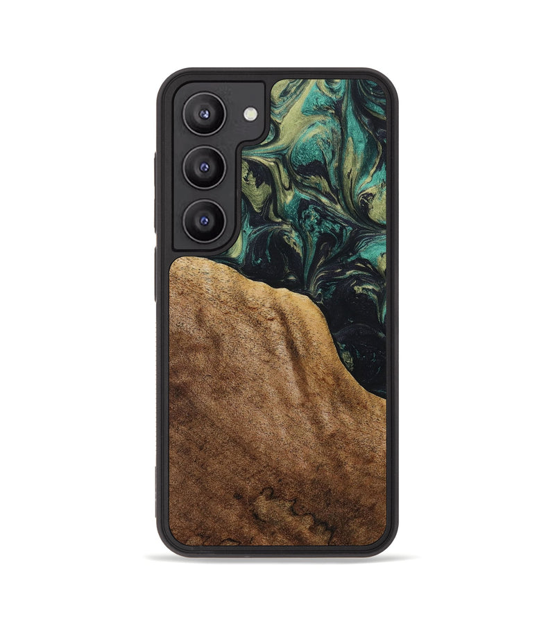 Galaxy S23 Wood+Resin Phone Case - Maddox (Green, 649037)