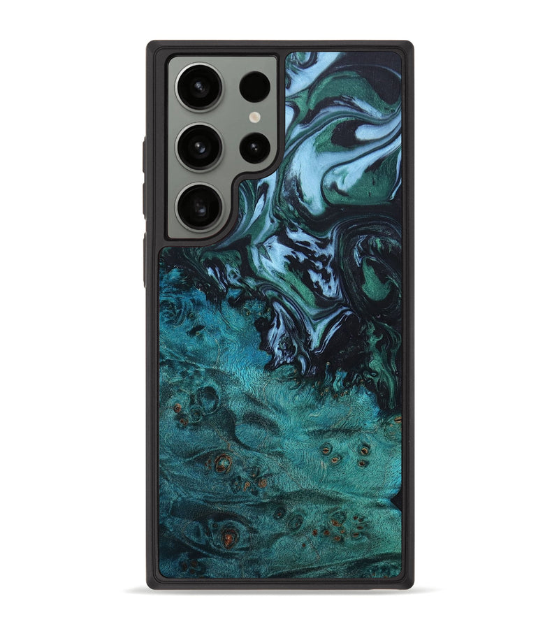 Galaxy S23 Ultra Wood+Resin Phone Case - Gage (Green, 649038)