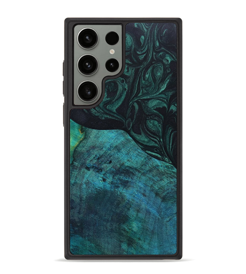Galaxy S23 Ultra Wood+Resin Phone Case - Freddie (Green, 649042)