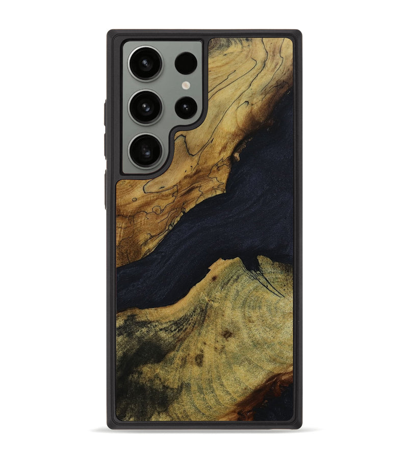 Galaxy S23 Ultra Wood+Resin Phone Case - Christi (Black & White, 649117)