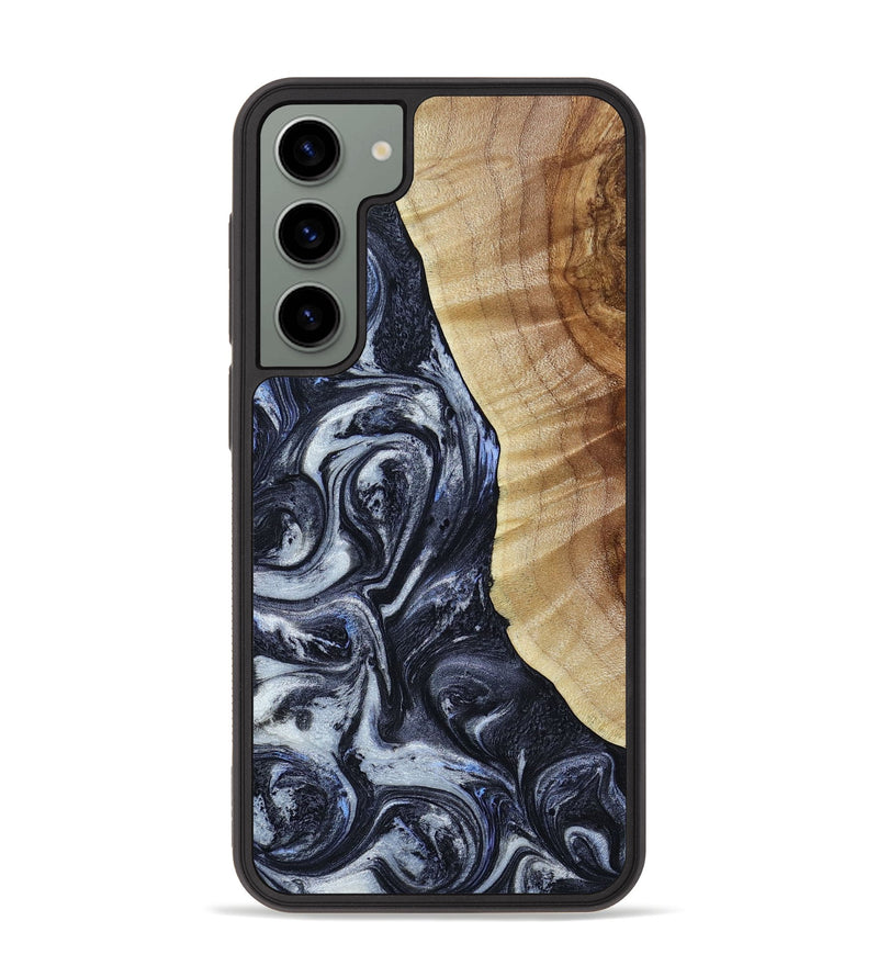 Galaxy S23 Plus Wood+Resin Phone Case - Shane (Black & White, 649122)