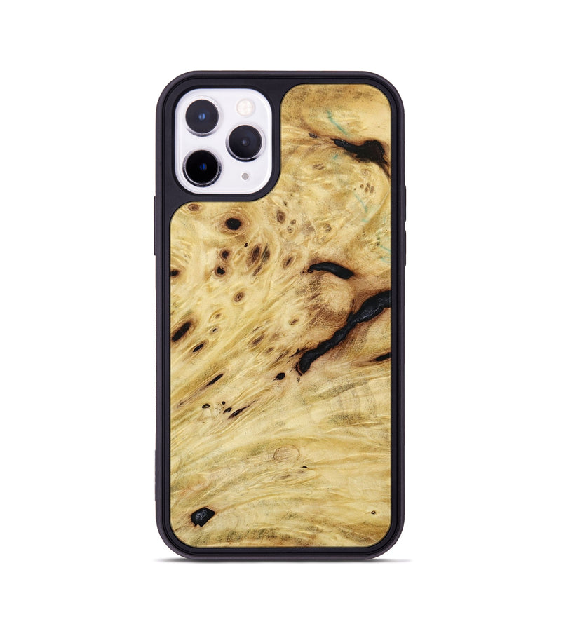 iPhone 11 Pro Wood+Resin Phone Case - Malachi (Wood Burl, 649125)
