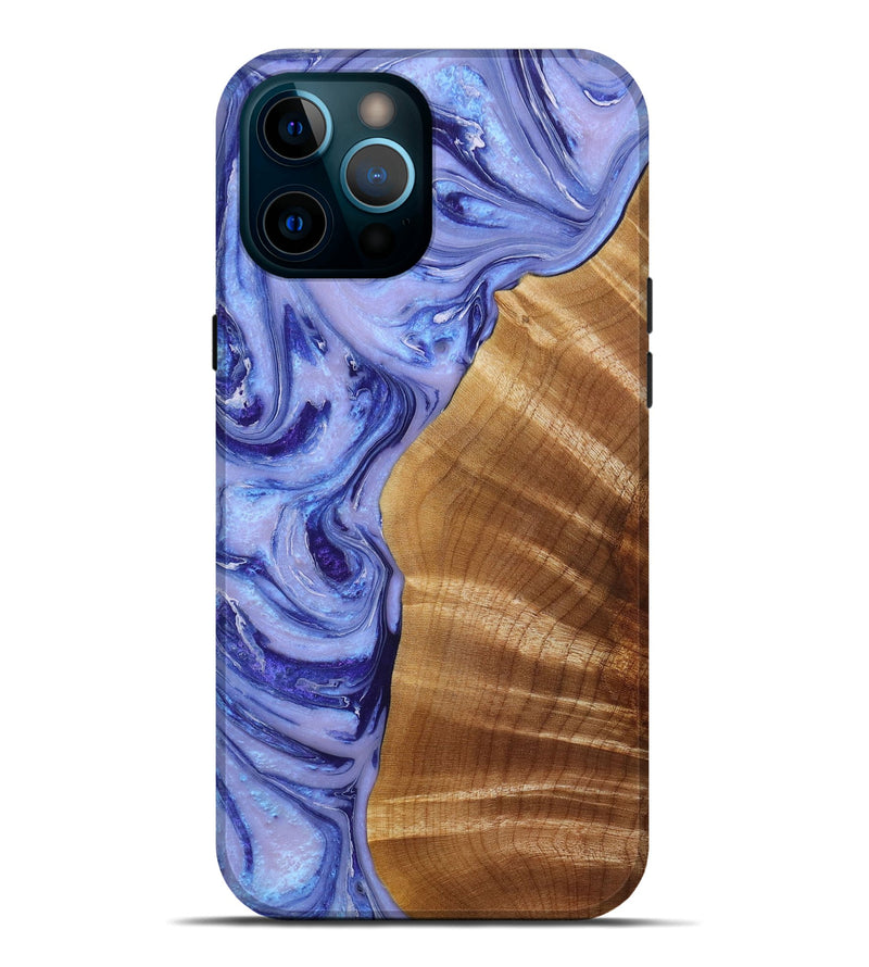 iPhone 12 Pro Max Wood+Resin Live Edge Phone Case - Lowell (Purple, 649154)
